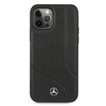 Carcasa Mercedes Leather Perforated Area compatibila cu iPhone 12 / 12 Pro, Negru 2 - lerato.ro