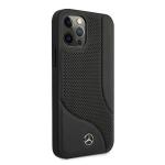 Carcasa Mercedes Leather Perforated Area compatibila cu iPhone 12 / 12 Pro, Negru 5 - lerato.ro