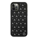 Carcasa Mercedes Silver Stars Pattern compatibila cu iPhone 12 / 12 Pro, Negru 2 - lerato.ro