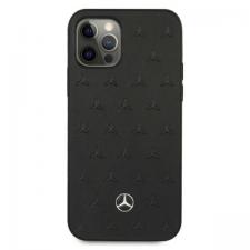 Carcasa Mercedes Leather Stars Pattern compatibila cu iPhone 12 / 12 Pro, Negru