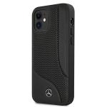 Carcasa Mercedes Leather Perforated Area compatibila cu iPhone 12 Mini, Negru 3 - lerato.ro