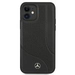 Carcasa Mercedes Leather Perforated Area compatibila cu iPhone 12 Mini, Negru 2 - lerato.ro