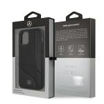 Carcasa Mercedes Leather Perforated Area compatibila cu iPhone 12 Mini, Negru 9 - lerato.ro