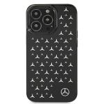 Carcasa Mercedes Silver Stars Pattern compatibila cu iPhone 13 Pro / 13, Negru 2 - lerato.ro