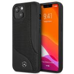 Carcasa Mercedes Leather Perforated Area compatibila cu iPhone 13, Negru 4 - lerato.ro