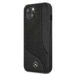 Carcasa Mercedes Leather Perforated Area compatibila cu iPhone 13, Negru 3 - lerato.ro