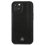 Carcasa Mercedes Leather Perforated Area compatibila cu iPhone 13, Negru 2 - lerato.ro