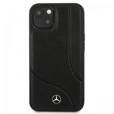 Carcasa Mercedes Leather Perforated Area compatibila cu iPhone 13, Negru