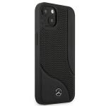 Carcasa Mercedes Leather Perforated Area compatibila cu iPhone 13, Negru 5 - lerato.ro