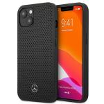 Carcasa Mercedes Leather Perforated compatibila cu iPhone 13, Negru 4 - lerato.ro