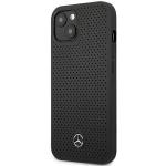Carcasa Mercedes Leather Perforated compatibila cu iPhone 13, Negru 3 - lerato.ro