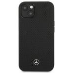 Carcasa Mercedes Leather Perforated compatibila cu iPhone 13, Negru 2 - lerato.ro