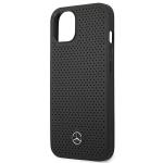 Carcasa Mercedes Leather Perforated compatibila cu iPhone 13, Negru 7 - lerato.ro