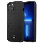 Carcasa Mercedes Leather Stars Pattern compatibila cu iPhone 13, Negru 4 - lerato.ro