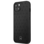 Carcasa Mercedes Leather Stars Pattern compatibila cu iPhone 13, Negru 3 - lerato.ro