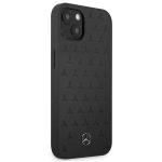 Carcasa Mercedes Leather Stars Pattern compatibila cu iPhone 13, Negru 5 - lerato.ro