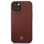 Carcasa Mercedes Leather Stars Pattern compatibila cu iPhone 13, Rosu 2 - lerato.ro