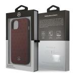 Carcasa Mercedes Leather Stars Pattern compatibila cu iPhone 13, Rosu 9 - lerato.ro