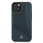 Carcasa Mercedes Leather Perforated Area compatibila cu iPhone 13 Mini, Navy Blue 2 - lerato.ro