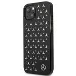 Carcasa Mercedes Silver Stars Pattern compatibila cu iPhone 13 Mini, Negru 3 - lerato.ro