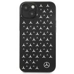Carcasa Mercedes Silver Stars Pattern compatibila cu iPhone 13 Mini, Negru 2 - lerato.ro
