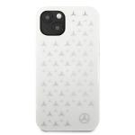 Carcasa Mercedes Silver Stars Pattern compatibila cu iPhone 13 Mini, Alb 2 - lerato.ro
