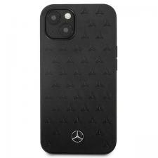 Carcasa Mercedes Leather Stars Pattern compatibila cu iPhone 13 Mini, Negru