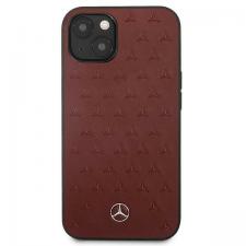 Carcasa Mercedes Leather Stars Pattern compatibila cu iPhone 13 Mini, Rosu