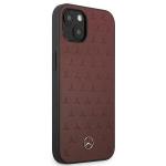 Carcasa Mercedes Leather Stars Pattern compatibila cu iPhone 13 Mini, Rosu 5 - lerato.ro
