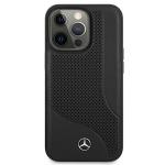 Carcasa Mercedes Leather Perforated Area compatibila cu iPhone 13 Pro Max, Negru 2 - lerato.ro