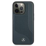 Carcasa Mercedes Leather Perforated Area compatibila cu iPhone 13 Pro Max, Navy Blue 2 - lerato.ro