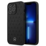 Carcasa Mercedes Leather Stars Pattern compatibila cu iPhone 13 Pro Max, Negru 4 - lerato.ro