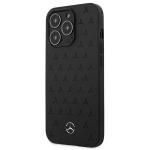 Carcasa Mercedes Leather Stars Pattern compatibila cu iPhone 13 Pro Max, Negru 3 - lerato.ro
