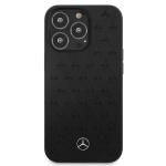 Carcasa Mercedes Leather Stars Pattern compatibila cu iPhone 13 Pro Max, Negru 2 - lerato.ro