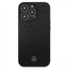Carcasa Mercedes Leather Stars Pattern compatibila cu iPhone 13 Pro Max, Negru