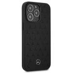 Carcasa Mercedes Leather Stars Pattern compatibila cu iPhone 13 Pro Max, Negru 5 - lerato.ro