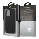 Carcasa Mercedes Leather Stars Pattern compatibila cu iPhone 13 Pro Max, Negru 9 - lerato.ro