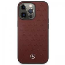 Carcasa Mercedes Leather Stars Pattern compatibila cu iPhone 13 Pro Max, Rosu