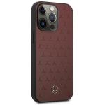 Carcasa Mercedes Leather Stars Pattern compatibila cu iPhone 13 Pro Max, Rosu 5 - lerato.ro