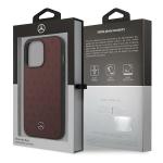 Carcasa Mercedes Leather Stars Pattern compatibila cu iPhone 13 Pro Max, Rosu 9 - lerato.ro
