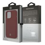 Carcasa Mercedes Silicone Line compatibila cu iPhone 13 Pro Max, Rosu 9 - lerato.ro