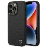 Carcasa Mercedes Leather Stars Pattern compatibila cu iPhone 14 Pro, Negru 4 - lerato.ro