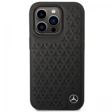 Carcasa Mercedes Leather Stars Pattern compatibila cu iPhone 14 Pro, Negru