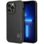 Carcasa Mercedes Leather Wave Pattern compatibila cu iPhone 14 Pro, Negru 4 - lerato.ro
