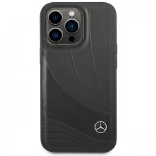 Carcasa Mercedes Leather Wave Pattern compatibila cu iPhone 14 Pro, Negru