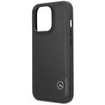 Carcasa Mercedes Leather Wave Pattern compatibila cu iPhone 14 Pro, Negru 7 - lerato.ro