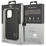 Carcasa Mercedes Leather Wave Pattern compatibila cu iPhone 14 Pro, Negru 9 - lerato.ro