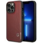 Carcasa Mercedes Leather Wave Pattern compatibila cu iPhone 14 Pro, Rosu 4 - lerato.ro