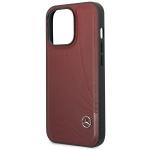 Carcasa Mercedes Leather Wave Pattern compatibila cu iPhone 14 Pro, Rosu 7 - lerato.ro