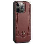 Carcasa Mercedes Leather Urban compatibila cu iPhone 14 Pro, Rosu 5 - lerato.ro